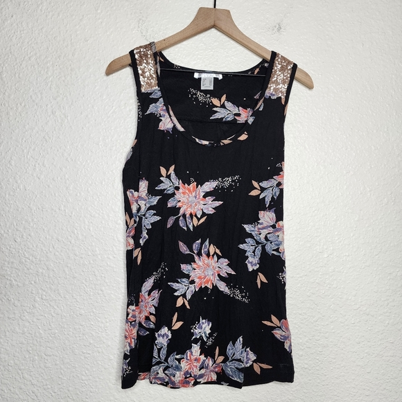 VENUS Tops - Lascana x Venus Floral Sequin Tank Top Women's Size 1X